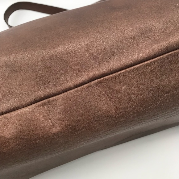 Versace Vitello Perlato Bronze Messenger Bag - Picture 12 of 15